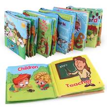 Baby Cognitive Cloth Book Puzzle Early Education Tearing Not Rotten English Forest Ocean Animal Soft Fabric Palm Book 6 Book/set 2024 - buy cheap