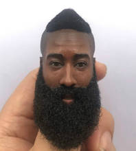 1/6 Scale Black Man, голова Джеймса Харден, лепка с натуральными волосами, усы для 12 В, фигурка, игрушка для модели тела Phicen Tbleague M36 2024 - купить недорого