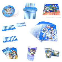 New Disney Cute The Toy Story Cartoon Paper Cup Plate Napkin Flag Boy Birthday Party Festival Wedding Banners Decoration Suppl 2024 - buy cheap