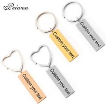 Personalized Customized Text Keychain Anti-lost Keyring Private Custom Engraved Your Name Text Keyrings Signature Key Chain Gift 2024 - buy cheap