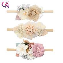 CN 1PC Flowers Elastic Baby Girls Headband Newborn Children Nylon Headbands Photography Props Birthday Gifts Kids Headwear 2024 - buy cheap