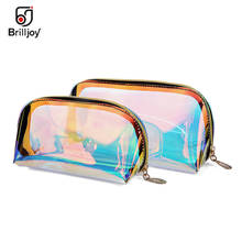 Brilljoy New Women Makeup Case Laser Cosmetic Bags Transparent Cosmetic Pouch Ladies Jelly Bag Portable Make Up Pouch Organizer 2024 - buy cheap