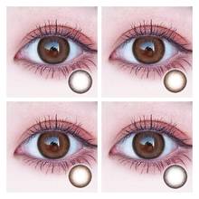 GoMaxiyGirl Dorayaki серии Новый уникальный Цветной контактные линзы для глаз косметический стеллаж для контактных линз большой красивый ученик 2 шт./пара 2024 - купить недорого