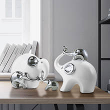 Modern Lucky Elephant Ceramic Adornments Home Livingroom Desktop Figurines Crafts Coffee Table Store Club Furnishings Decoration 2024 - buy cheap