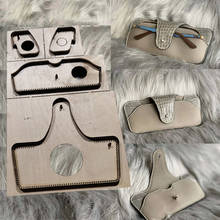 DIY leather craft eyeglass bag die cutting knife mold metal hollowed punch tool 4pcs/set 150x70mm 2024 - buy cheap