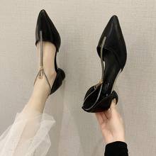 2021 New Spring Women's Shoes Pointed Toe Sandals Slides Thick Heel Zip Round Heel Pumps Roman Shoes High Heels 2024 - buy cheap