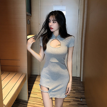 Dresses for Women Summer New Hollow Retro Marin Collar Irregular Dress Vestido De Mujer 2024 - buy cheap