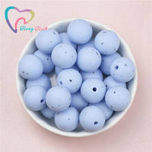 10 PCS Pastel Blue Gritty 12-15 MM Silicone Round Loose Teething Ball Beads DIY Chewable Teething Infant Baby Safe Teether Round 2024 - buy cheap