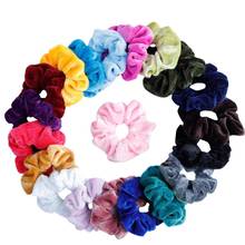 2020 New Year Gift For Woman Velvet Scrunchy Set 20pcs/lot Women Hair Circle Ring Winter Scrunchie Pack Wholesale 2024 - buy cheap