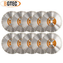 BGTEC 10pcs 230MM  Hot Pressed Diamond Segmented Saw Blade 9 inche Cutting Disc for Granite Marble Stone Tile Concrete 2024 - buy cheap