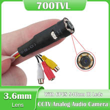 Mini 700TVL Analog Cameras 6pcs 940nm IR LEDs IR Night Vision Audio Camera For Home Security Video Surveillance Camera 2024 - buy cheap