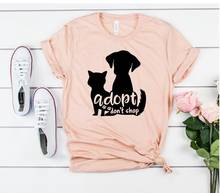 Camiseta divertida de moda para mujer, amime, Camiseta de algodón con cuello redondo, camisetas de manga corta para perro, mamá, mujer 2024 - compra barato