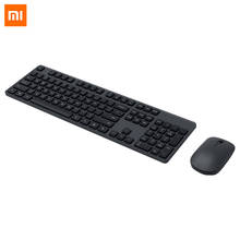 Набор Xiaomi беспроводной с клавиатурой и мышью, 2,4 ГГц, Портативная мультимедийная клавиатура и мышь с 104 клавишами, ноутбук для офиса и дома 2024 - купить недорого