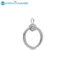 925 Sterling Silver Beads 2020 Autumn New 2.5MM O-shaped Zircon Buckle Pendant Fit Original Pandora Necklace Women DIY Charm 2024 - buy cheap