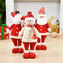 Decoração para natal com boneco de algodão + boneco de algodão, brinquedo de estande decorativo para ano novo, decoração de aniversário 2024 - compre barato