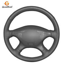 Hand-stitched Black PU Artificial Leather Car Steering Wheel Cover for Mitsubishi Pajero Sport 2004 2024 - buy cheap
