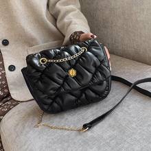 Chain Ladies' Shoulder Messenger Bag Small Quilted PU Leather Crossbody Bags for Women New Fashion Female Handbags and Purses 2024 - buy cheap