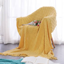 Multi-function Geometry Knitted Sofa Tassel Throw Blanket For Couch Bedding Home Textile Fashion Decoration Cover Blankets 2024 - buy cheap