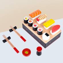 Cocina en miniatura para niños, juguetes magnéticos de simulación de comida, Sushi, 3D, Diy 2024 - compra barato