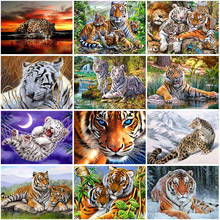 DIY Tiger 5D Diamond Painting Full Square Drill Mosaic Animal Tigers Diamond Embroidery Rhinestone Home Decor Wall Art Gift 2024 - buy cheap