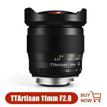 TTArtisan 11 мм F2.8 Полнокадровый объектив рыбий глаз для Sony E Leica M Nikon Z mount Camera A7R3 A7S A6300 Z6 Z7 2024 - купить недорого