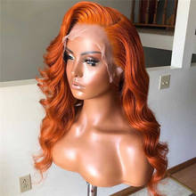 Ginger Orange Full Lace Wigs Human Hair Brazilian Remy Glueless Wig Preplucked with Baby Hair For Women 2024 - buy cheap