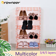 3/4/5 Layer Colorful Shoe Rack Reinforced Non-woven Stainless Steel Tube Dustproof Shoes Stand Large Capacity Shoe Display Shelf 2024 - buy cheap