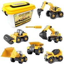 Take Apart Car Sandbox Toy Construction Vehicle 6 Trucks Assembly 6 in 1 Engineering Car with DIY Educational Building Toys 2024 - buy cheap