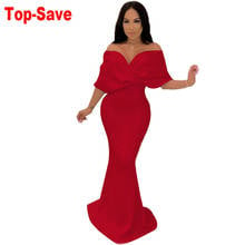 New Year Off Shoulder Mermaid Wedding Evening Party Dresses For Women Bodycon Maxi Formal Runway Christmas Dress Large Sizes 2024 - buy cheap