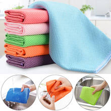 Soft Microfiber Cleaning Towel Absorbable Glass Kitchen Cleaning Cloth Wipes Table Window Car Dish Towel Rag Household 2024 - buy cheap