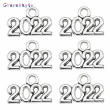 100pcs Number 2020 2021 2022 Necklace Pendant Fashion Man Bracelet Charms 14*9mm Women  Jewelry Findings Handmade DIY Crafts 2024 - buy cheap