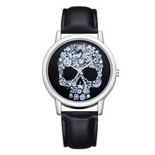 Skull Head Pattern Quartz Wristwatches Women Simple Fashion Hours Watch Luxury Female Leather Belt Woman Watches 2024 - buy cheap