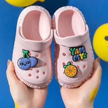 1-6Y Kids Clogs Summer Boys Girls Hole Sandals Soft Flat Heel Cartoon Non-Slip Beach Slippers Children Garden Shoes For Kids 2024 - buy cheap
