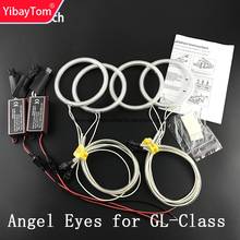 Yibaytom-kit de faróis olho de anjo para farol automotivo, halo branco 6000k, ccfl, mercedes-benz gl-class x164, gl450, 2014-2019 2024 - compre barato