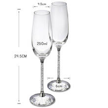 Creative Wedding Wine Glass cup unique Champagne Flutes Crystalline Party Gift Toasting Glass Goblet Crystal Anniversary 2024 - buy cheap