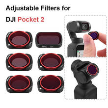 Filtro de lente de cámara DJI Pocket 2, cardán de mano ajustable, filtros ND CPL, ND4-PL, ND8-PL, ND16-PL, Kit de accesorios 2024 - compra barato