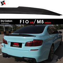 Dry Carbon Workmanship Real Carbon Fiber High-kick Deck Spoiler Boot Wing for BMW F10 5ER & M5 Sedan 2010 - 2016 2024 - buy cheap
