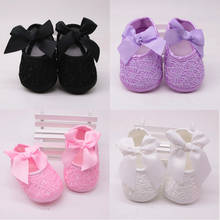 Newborn Baby Girls Soft Shoes Soft Soled Non-slip Bowknot Footwear Crib Shoes Print Breathable Comfort Cotton Children Shoes 2024 - buy cheap
