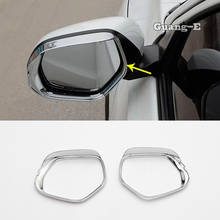 Rear Rearview Side Glass Mirror Trim Frame Rain Shield Sun Visor Shade ABS Chrome 2pcs For Honda HRV HR-V Vezel 2019 2020 2021 2024 - buy cheap