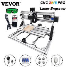 VEVOR-máquina de grabado láser CNC 3018 PRO, fresadora de madera con Control láser GRBL de 2500mw, maquinaria para carpintería, bricolaje 2024 - compra barato