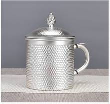 Taza de plata de ley 999 para el hogar, juego de té de gran capacidad, taza de agua de plata, con marca de plata 2024 - compra barato