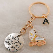 A-Z letter new product enamel skates key ring key ring skating key ring key ring gift skater gift jewelry 2024 - buy cheap