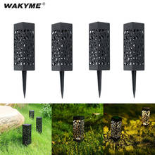 Wakyme movido a energia solar luz do gramado jardim decoração oco lâmpada ao ar livre solar caminho pátio paisagem luz à prova dwaterproof água 2024 - compre barato