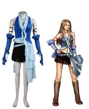 Fantasia final x ffx ff10 jogo costumebuy cosplay relâmpago eclair farron traje yuna roupa adulto dia das bruxas feito sob encomenda 2024 - compre barato