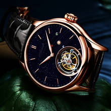 Relogio MasculinoLuxury Tourbillon Skeleton Movement Mechanical Goldstone Watch Men Sapphire Fashion Tourbillon Watch For Men 2024 - buy cheap