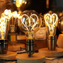 Iwhd-lâmpada led retrô, gloeilamp, 4w, led, decoração industrial, 220v, 2700k, st64, a19, g80, g95, g125 2024 - compre barato