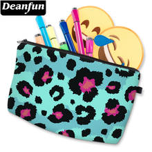 Deanfun 3D Printed Cute Blue Leopard Cosmetic Bag Waterproof Girls Makeup Bag Cheap Woman's Makeup Bags D51488 2024 - buy cheap