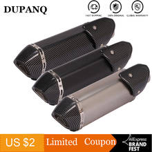 51MM Carbon Fiber Motorcycle Exhaust Muffler Escapamento Moto Universel 35-51mm for Nmax CB400 ER6N GY6 ATV Dirt Bike Scooter 2024 - buy cheap