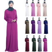 Abaya Muslim Women Prayer Garment Arab Dress Long Maxi Robe Islamic Kaftan Jilbab Clothes Ramadan Plain Loose Dresses Casual New 2024 - buy cheap