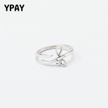 Ypay anel de prata esterlina 2020 aberto, novo laço prata tailandesa para mulheres real 925 joia de festa coreana ymr806 2024 - compre barato